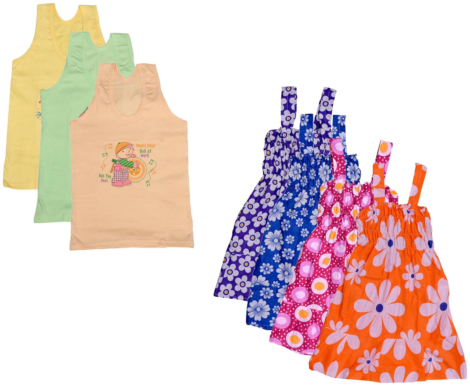 

Indiweaves Girl Cotton Printed Top - Multi