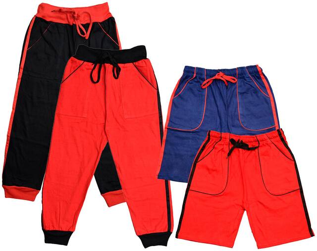 Indiweaves Boy Solid Shorts & 3/4ths - Multi