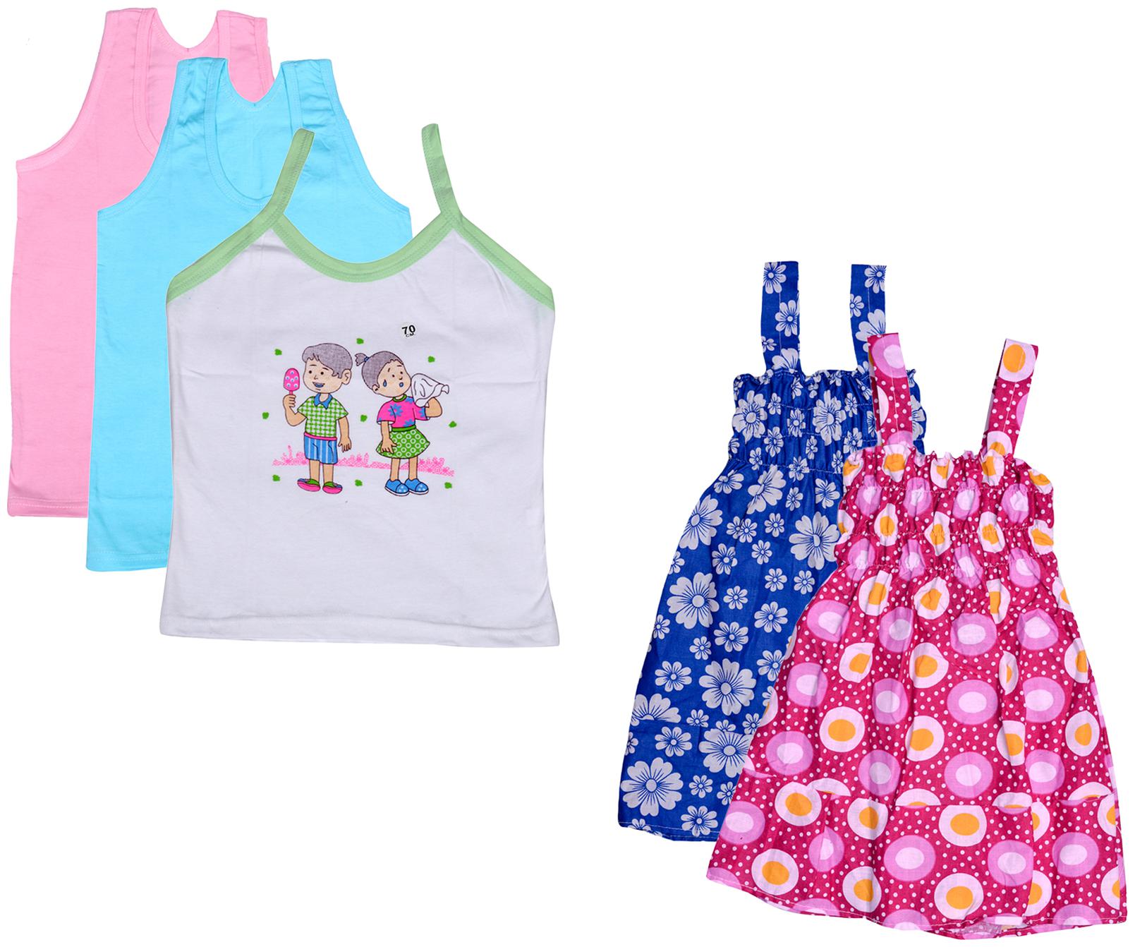 

Indiweaves Girl Cotton Printed Top - Multi