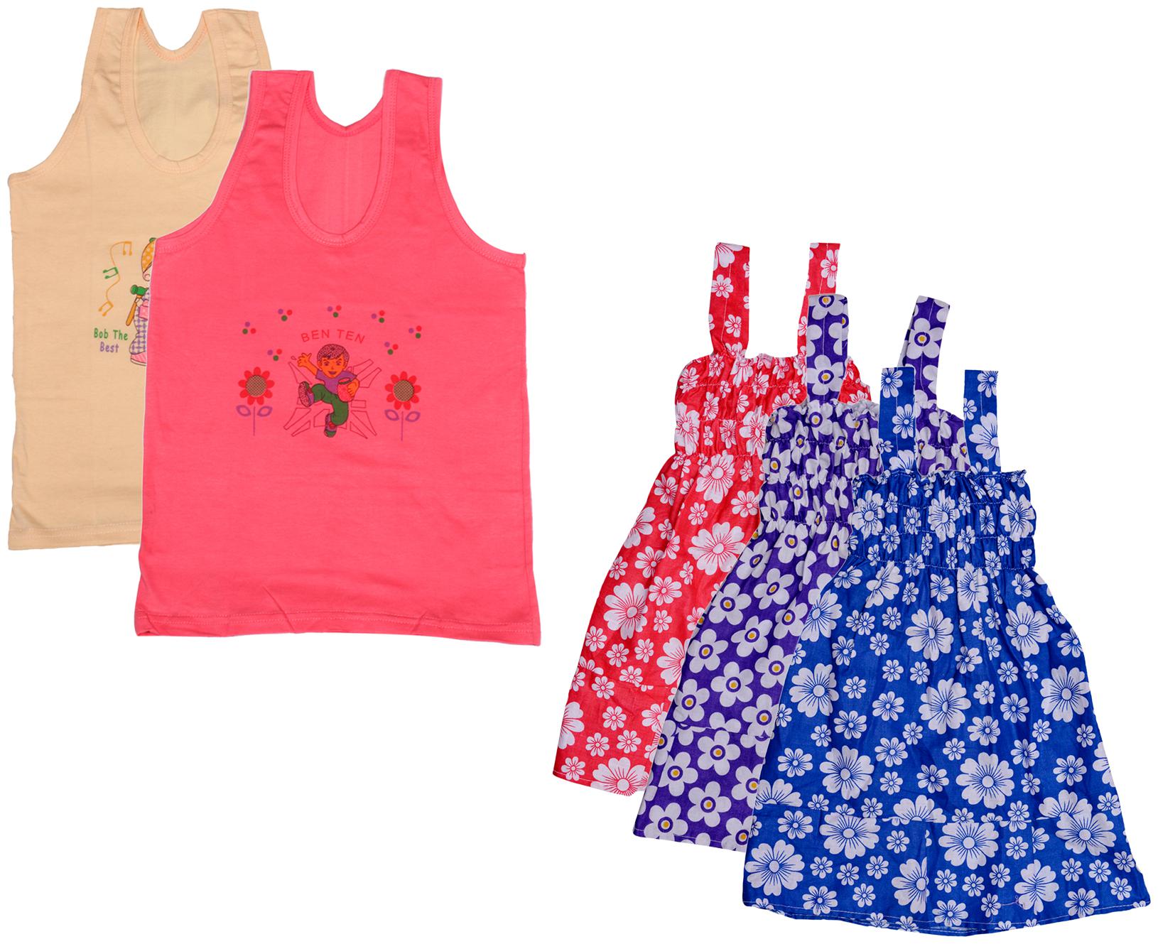 

Indiweaves Girl Cotton Printed Top - Multi