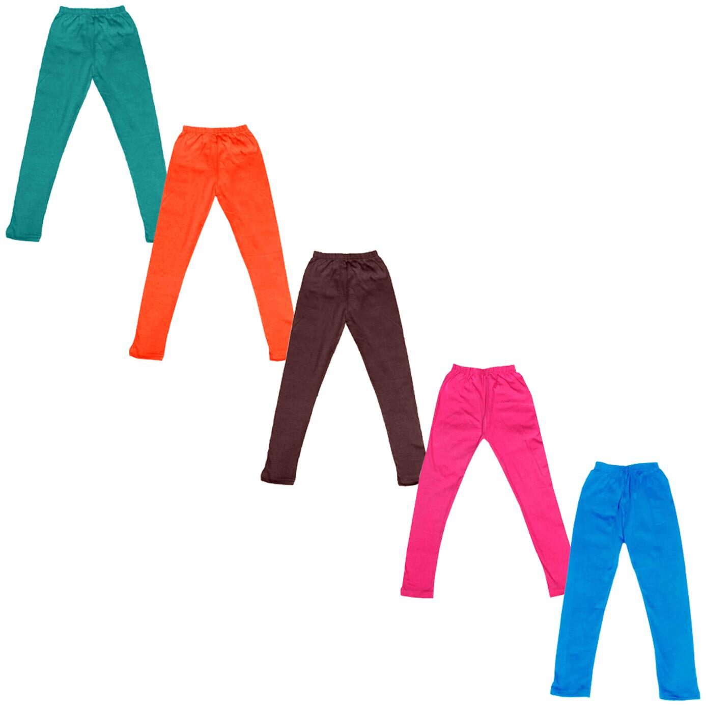 

Indiweaves Baby girl Cotton Solid Leggings - Multi