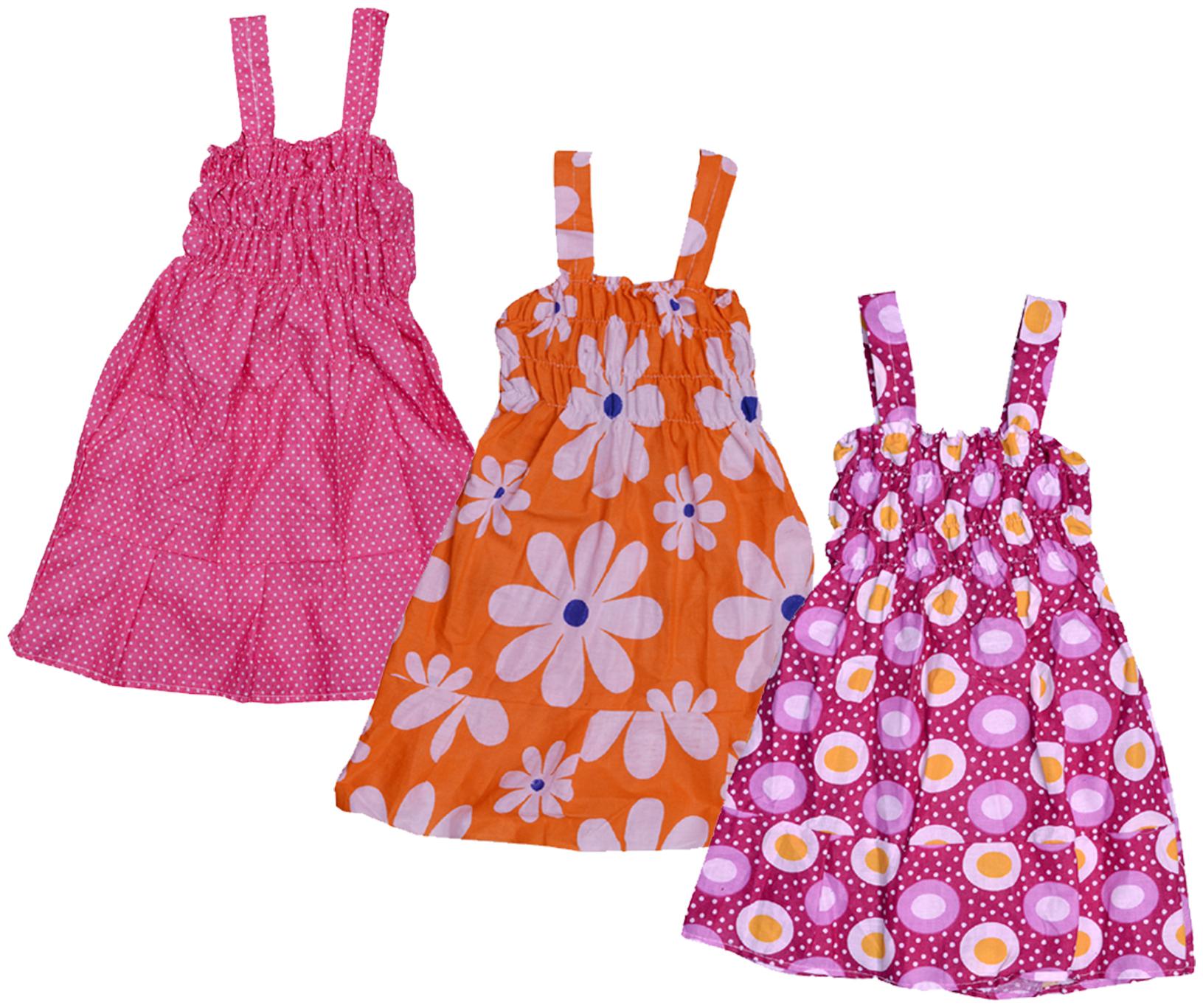 

Indiweaves Baby girl Cotton Printed Princess frock - Multi