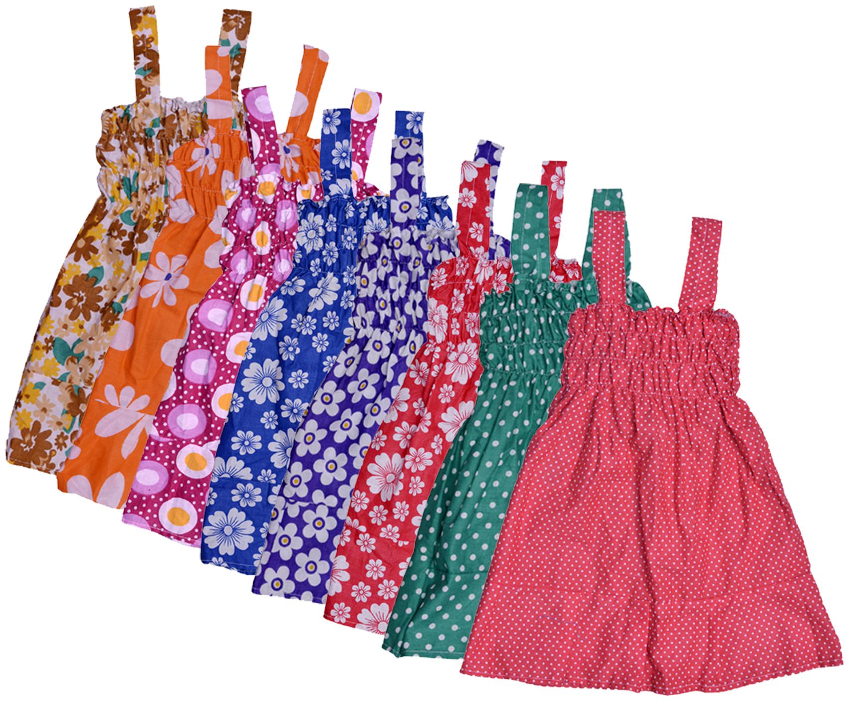 

Indiweaves Baby girl Cotton Printed Princess frock - Multi