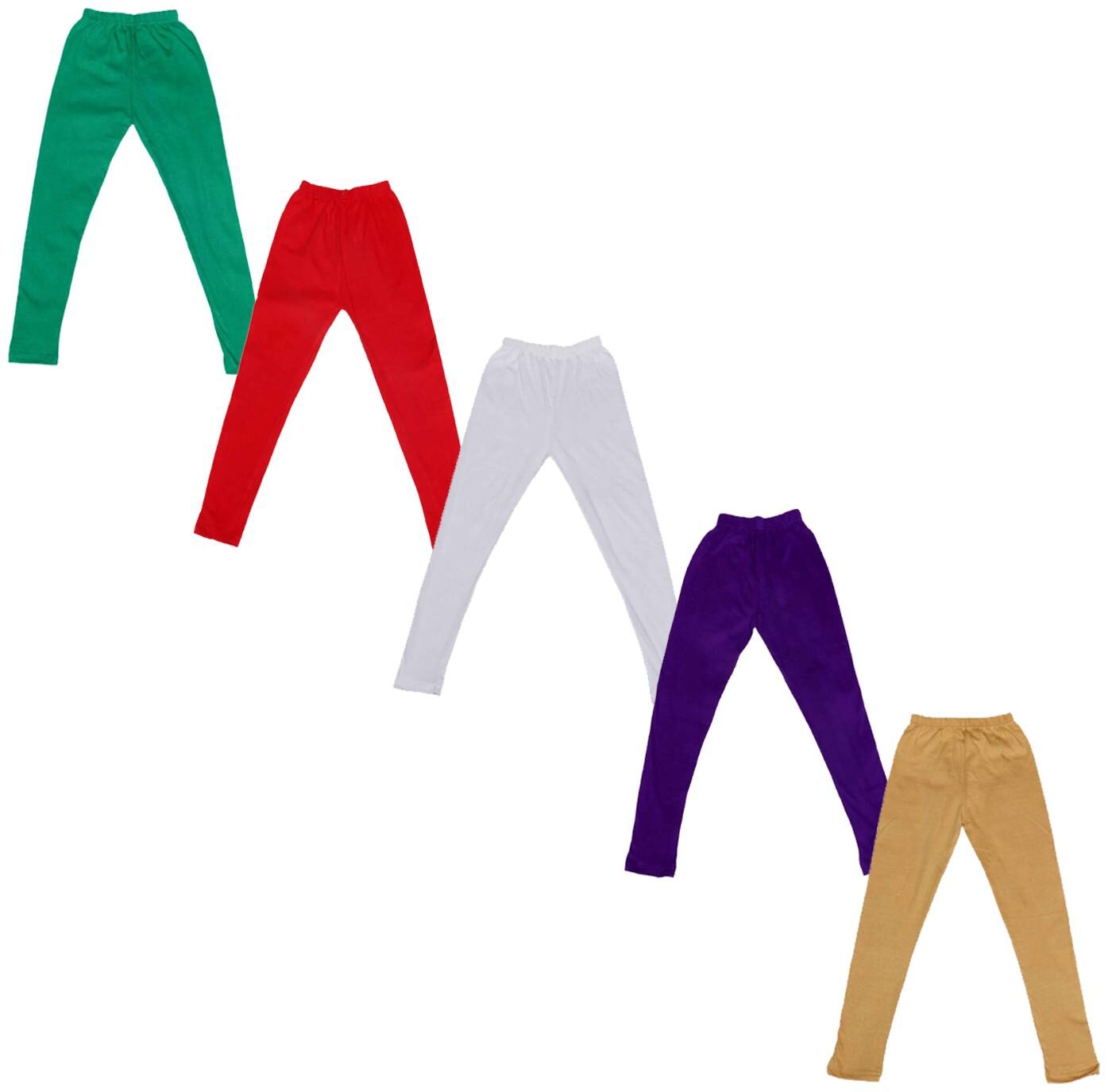 

Indiweaves Baby girl Cotton Solid Leggings - Multi