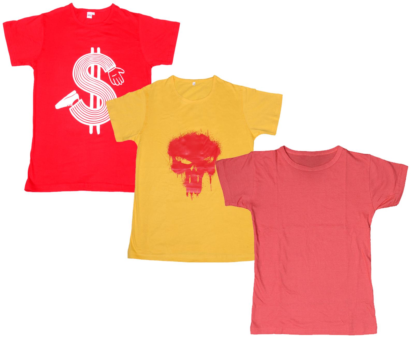 

Indiweaves Boy Cotton Solid T-shirt - Multi