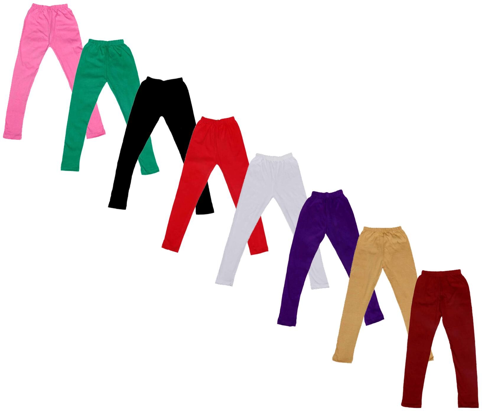 

Indiweaves Baby girl Cotton Solid Leggings - Multi