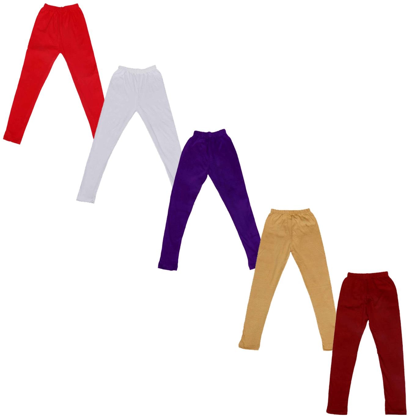 

Indiweaves Baby girl Cotton Solid Leggings - Multi