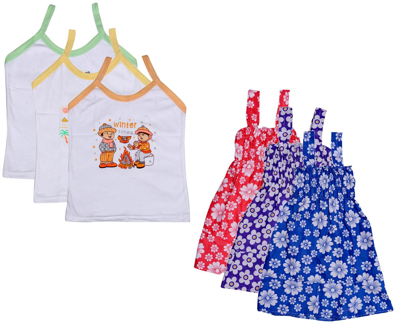 

Indiweaves Girl Cotton Printed Top - Multi