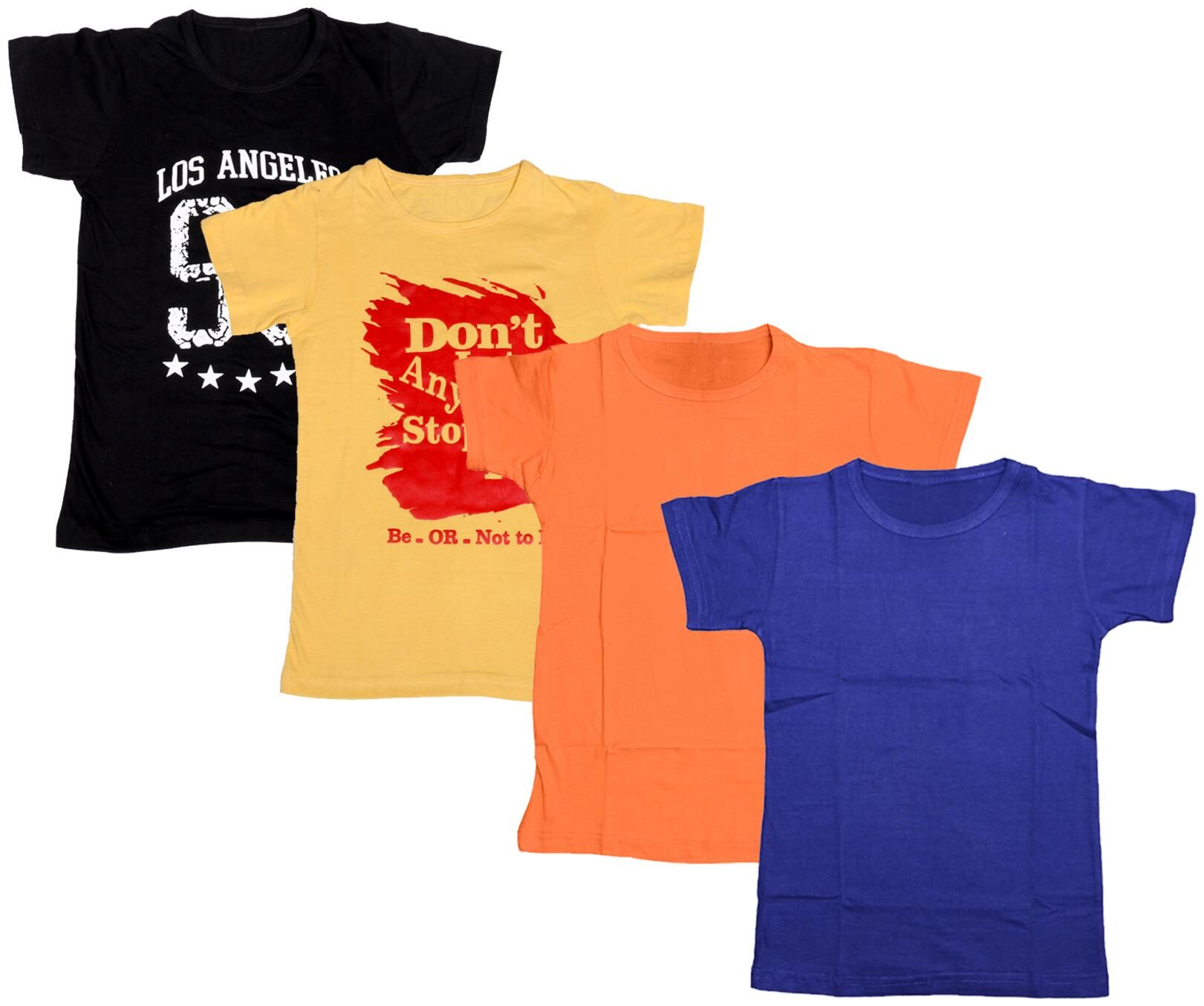 

Indiweaves Boy Cotton Solid T-shirt - Multi