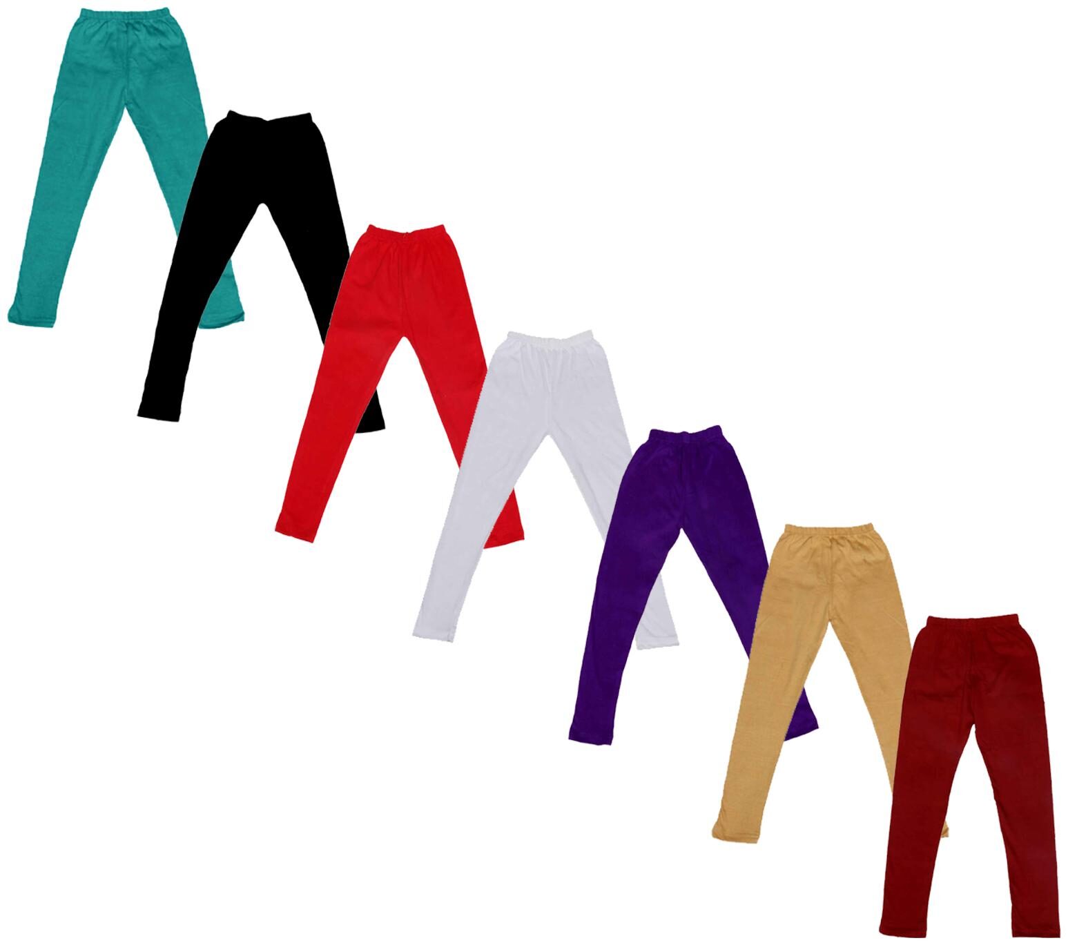 

Indiweaves Baby girl Cotton Solid Leggings - Multi