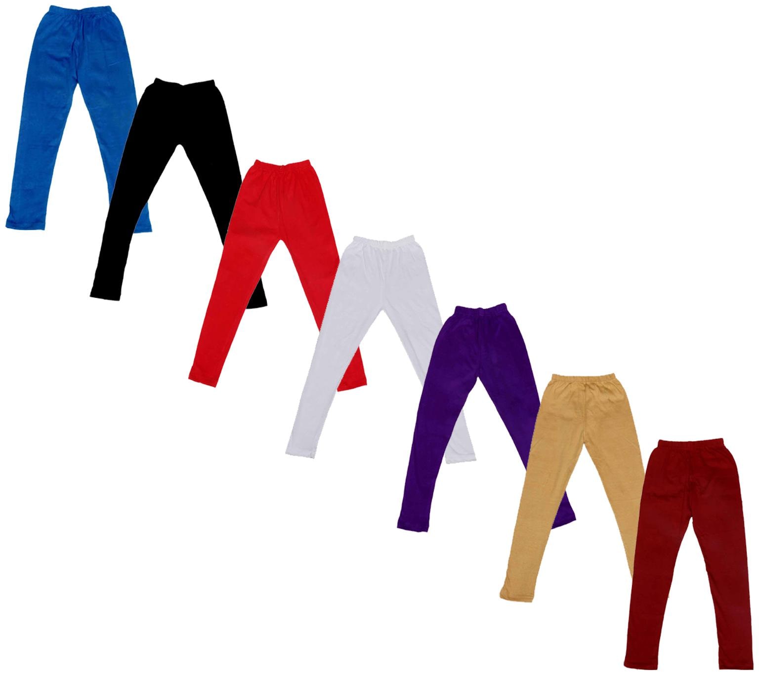 

Indiweaves Baby girl Cotton Solid Leggings - Multi