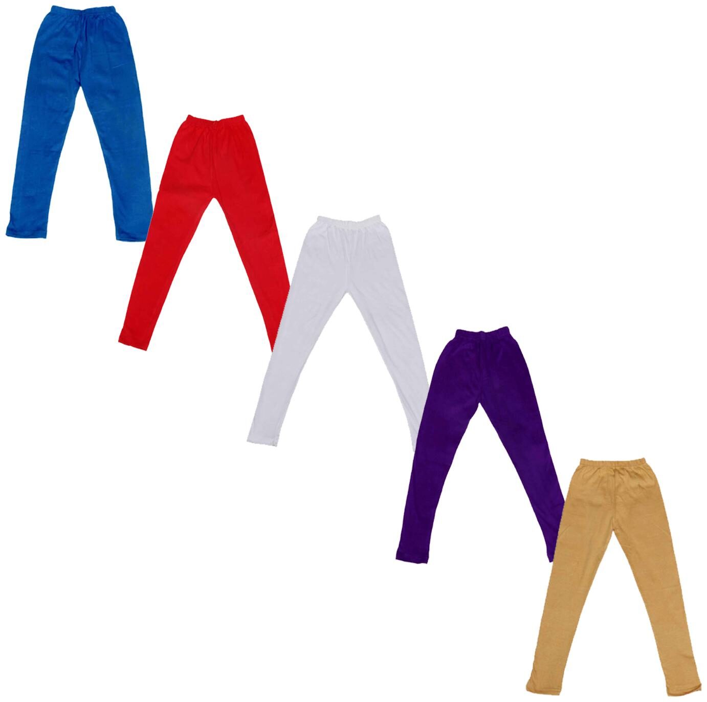 

Indiweaves Baby girl Cotton Solid Leggings - Multi