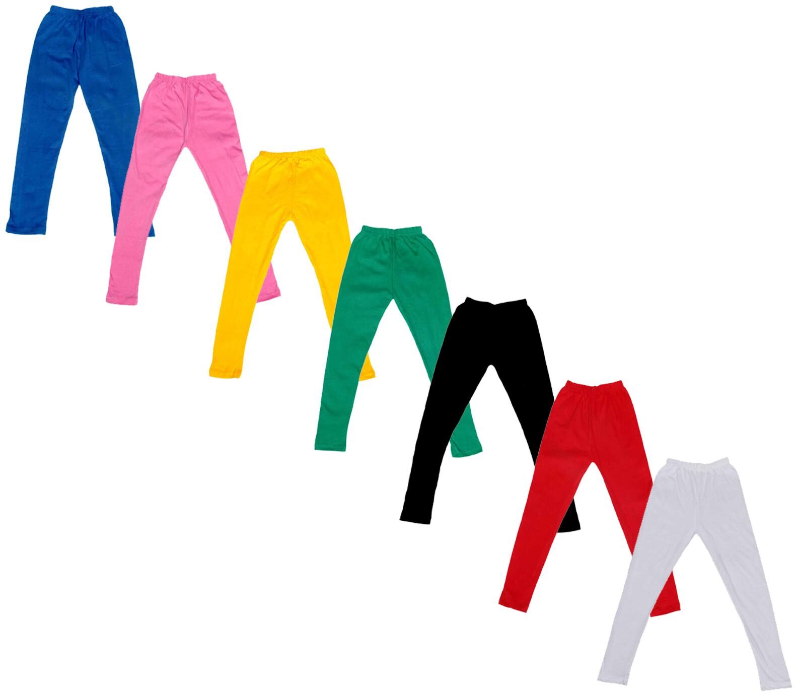 

Indiweaves Baby girl Cotton Solid Leggings - Multi