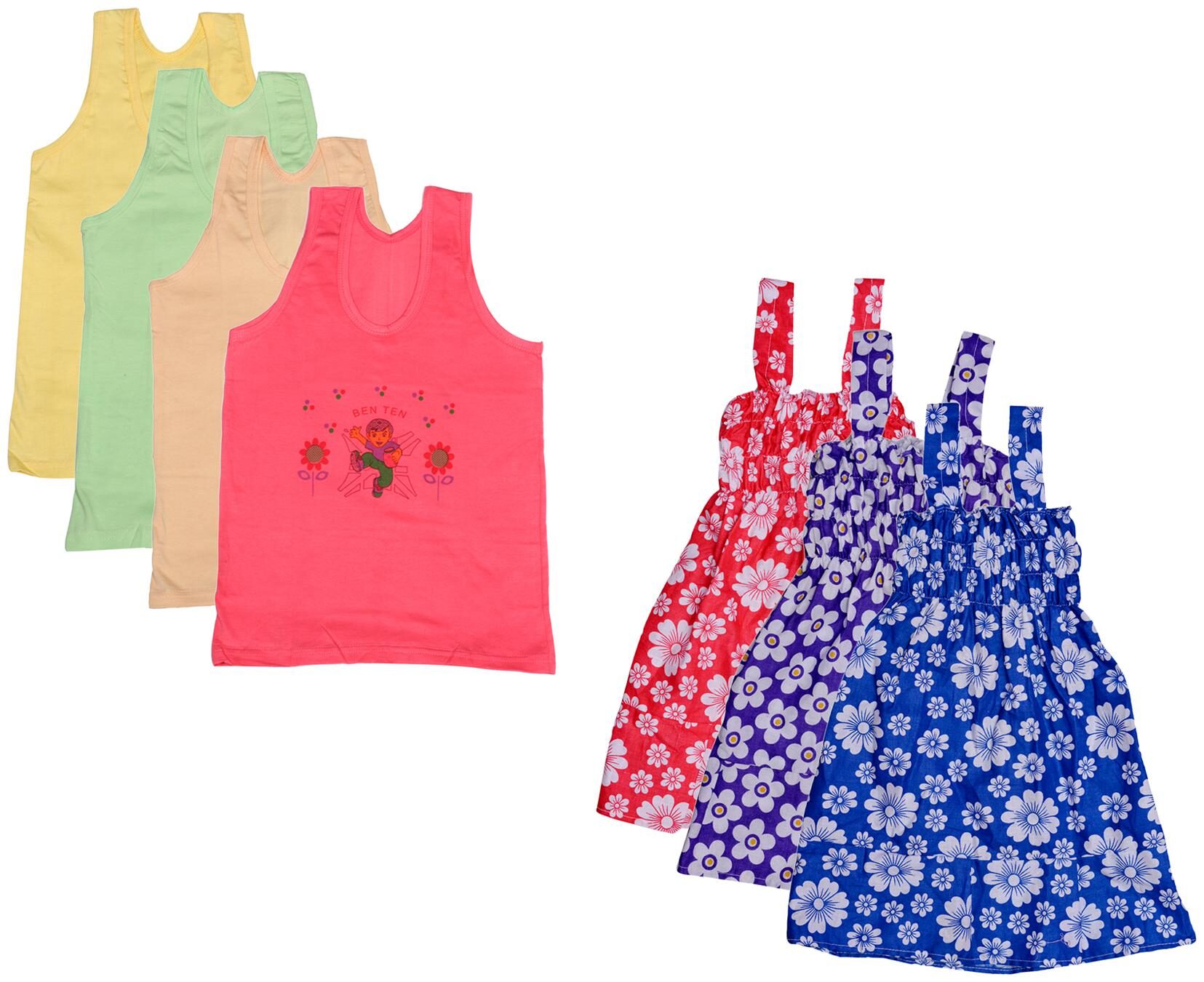 

Indiweaves Girl Cotton Printed Top - Multi