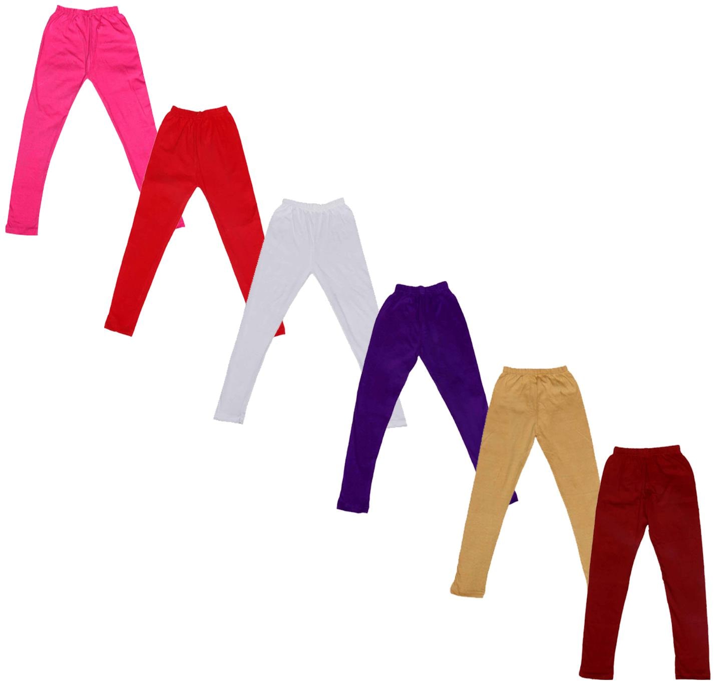

Indiweaves Baby girl Cotton Solid Leggings - Multi