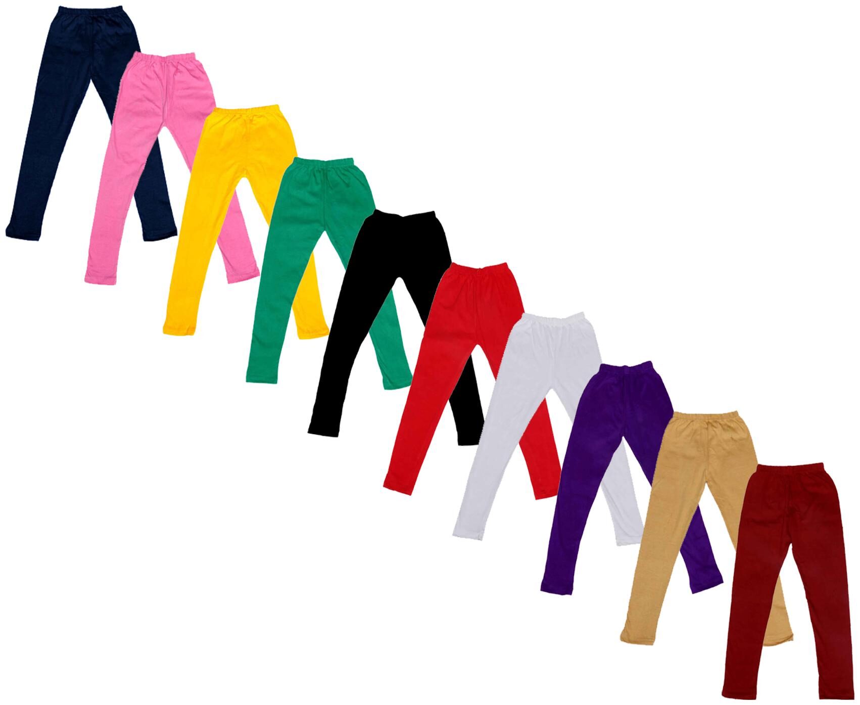 

Indiweaves Baby girl Cotton Solid Leggings - Multi