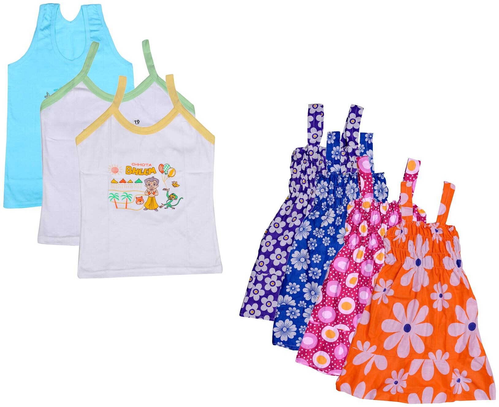 

Indiweaves Girl Cotton Printed Top - Multi