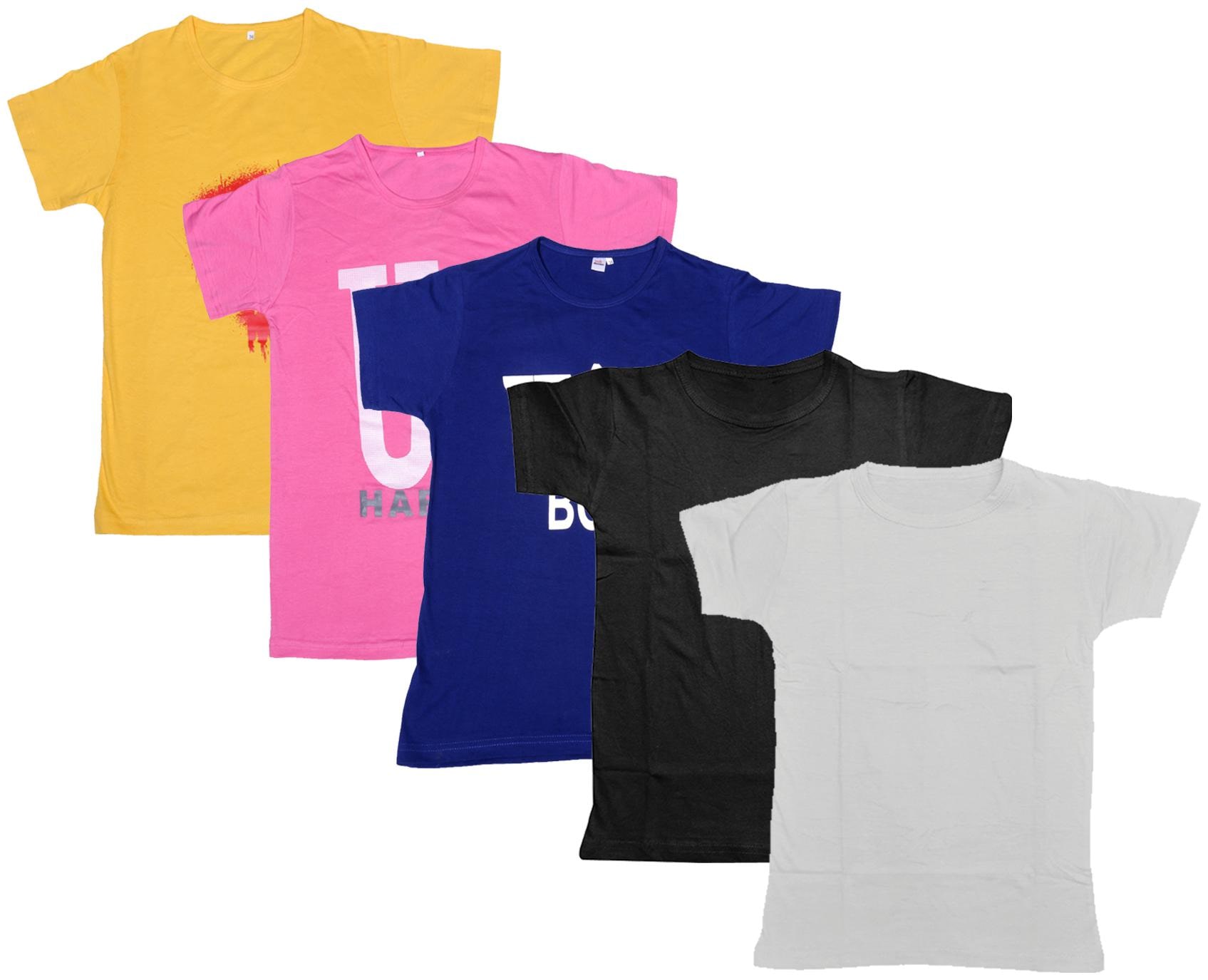 

Indiweaves Boy Cotton Solid T-shirt - Multi
