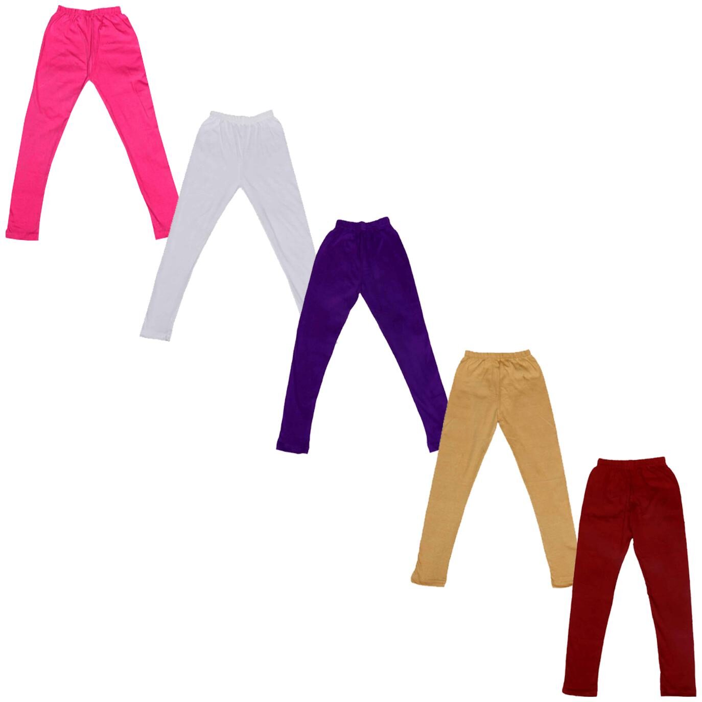 

Indiweaves Baby girl Cotton Solid Leggings - Multi
