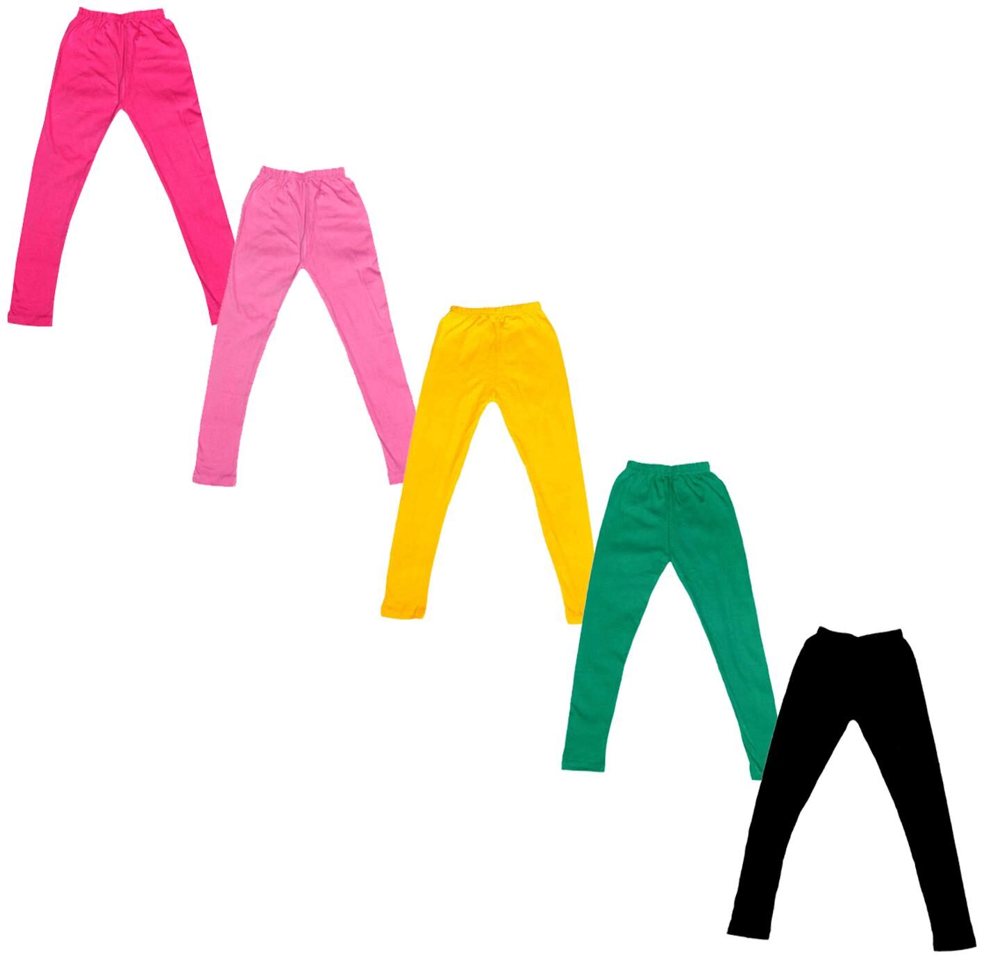 

Indiweaves Baby girl Cotton Solid Leggings - Multi