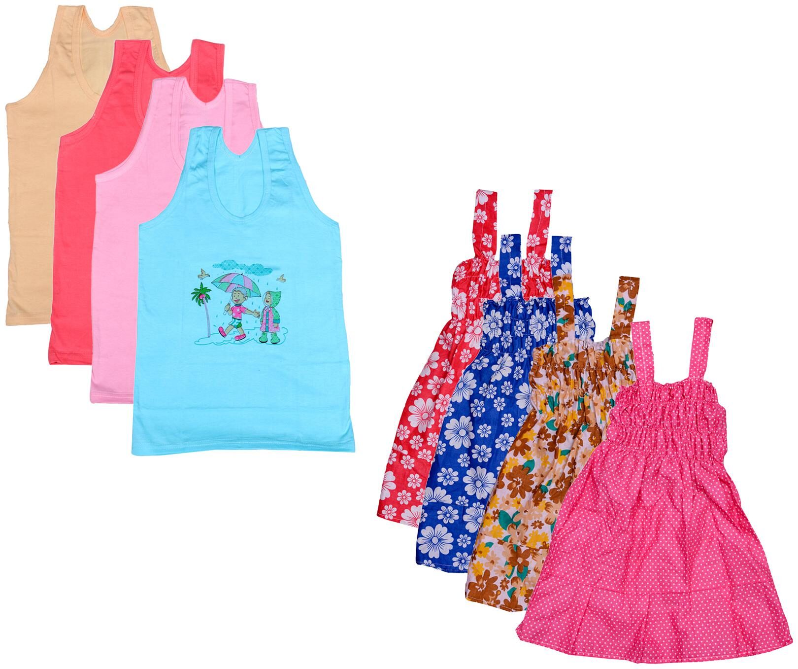 

Indiweaves Girl Cotton Printed Top - Multi