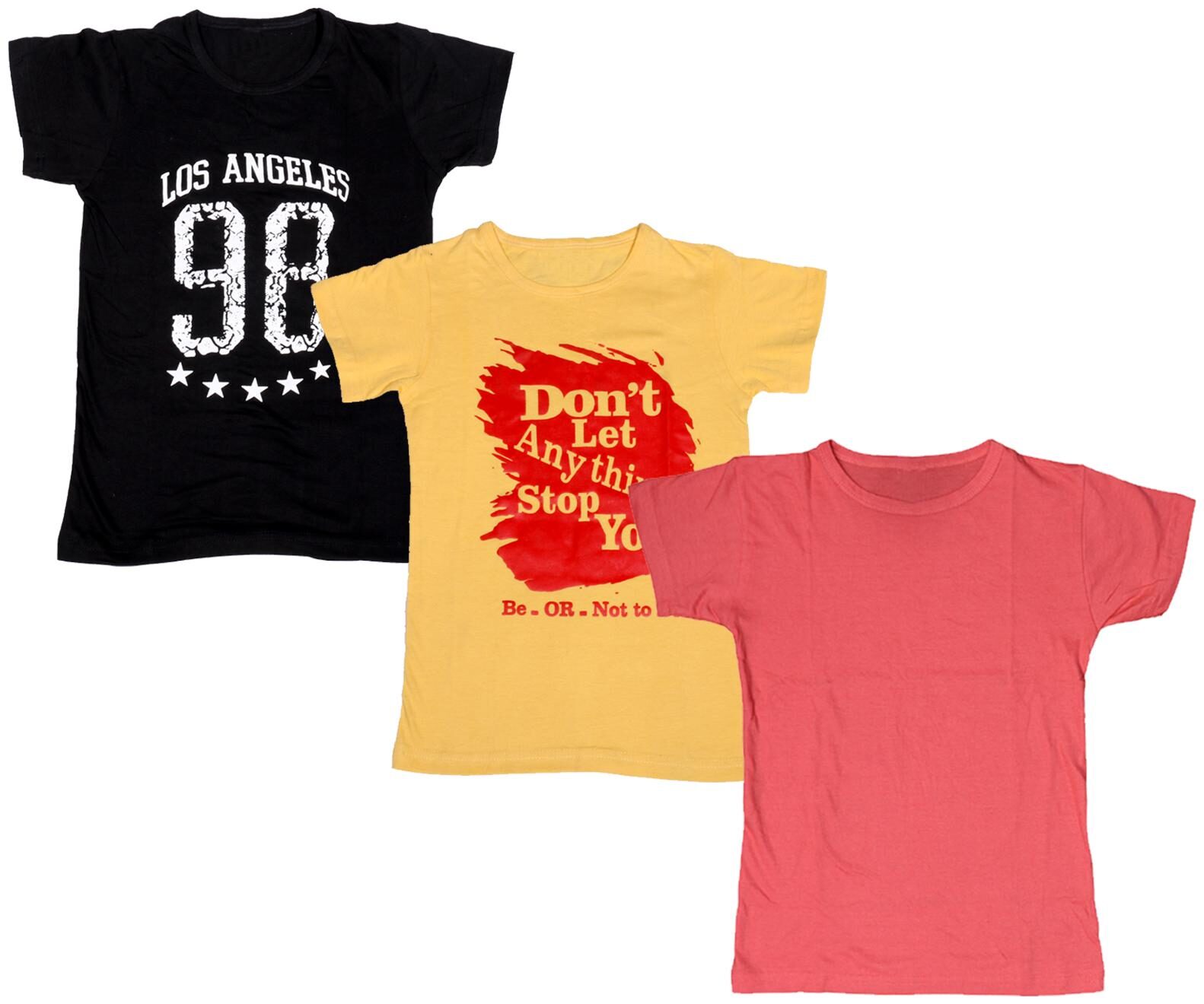

Indiweaves Boy Cotton Solid T-shirt - Multi