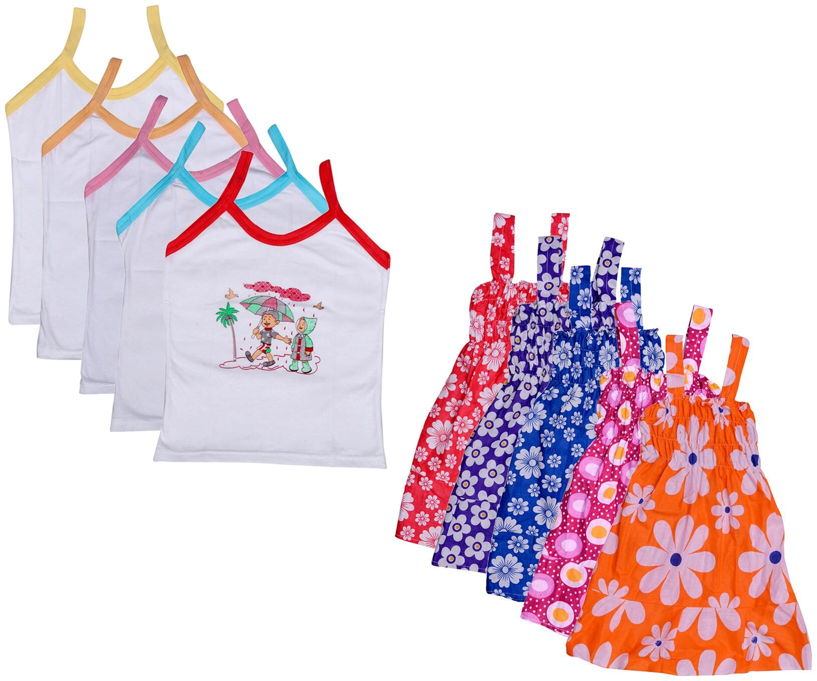 

Indiweaves Girl Cotton Printed Top - Multi