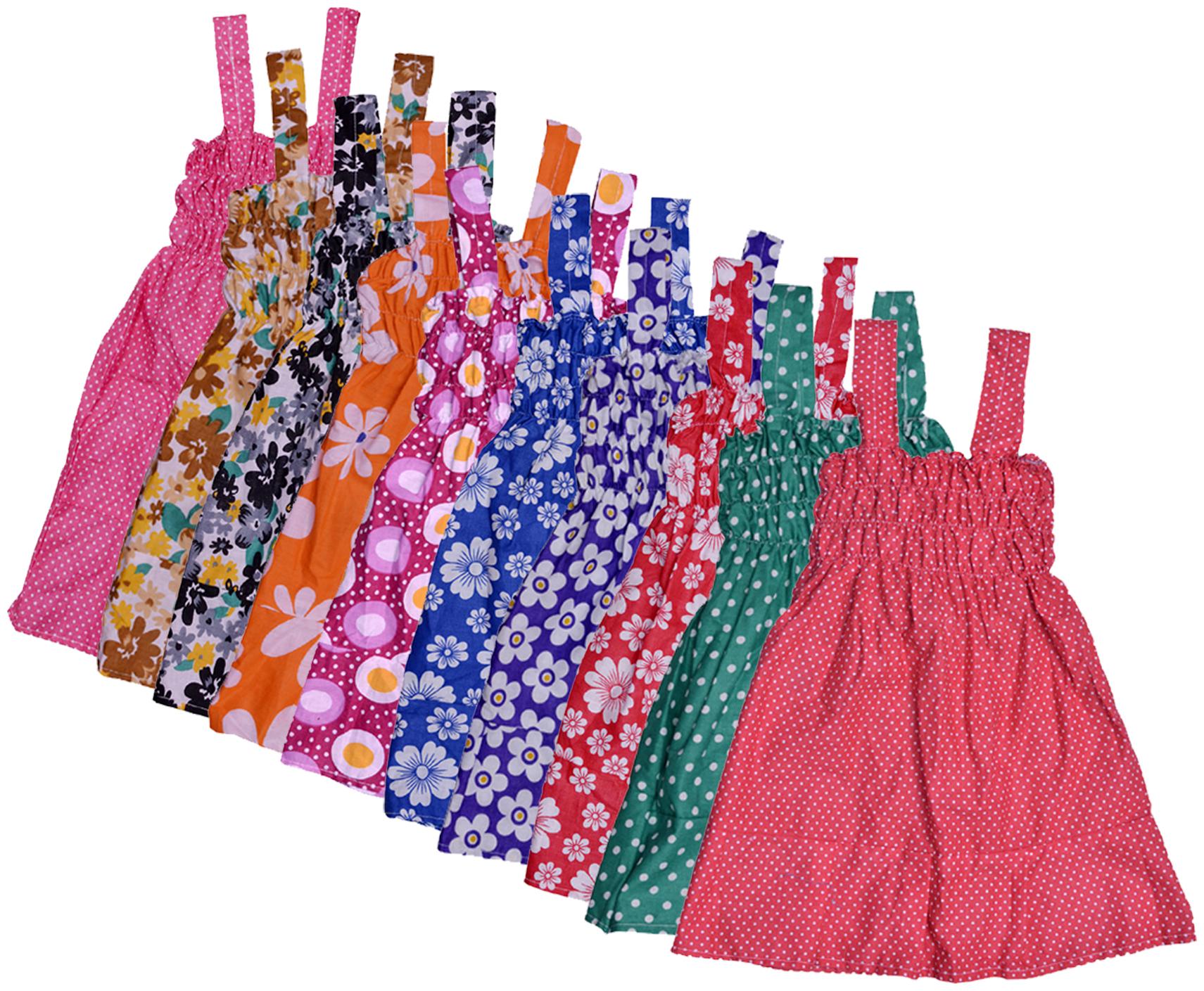 

Indiweaves Baby girl Cotton Printed Princess frock - Multi