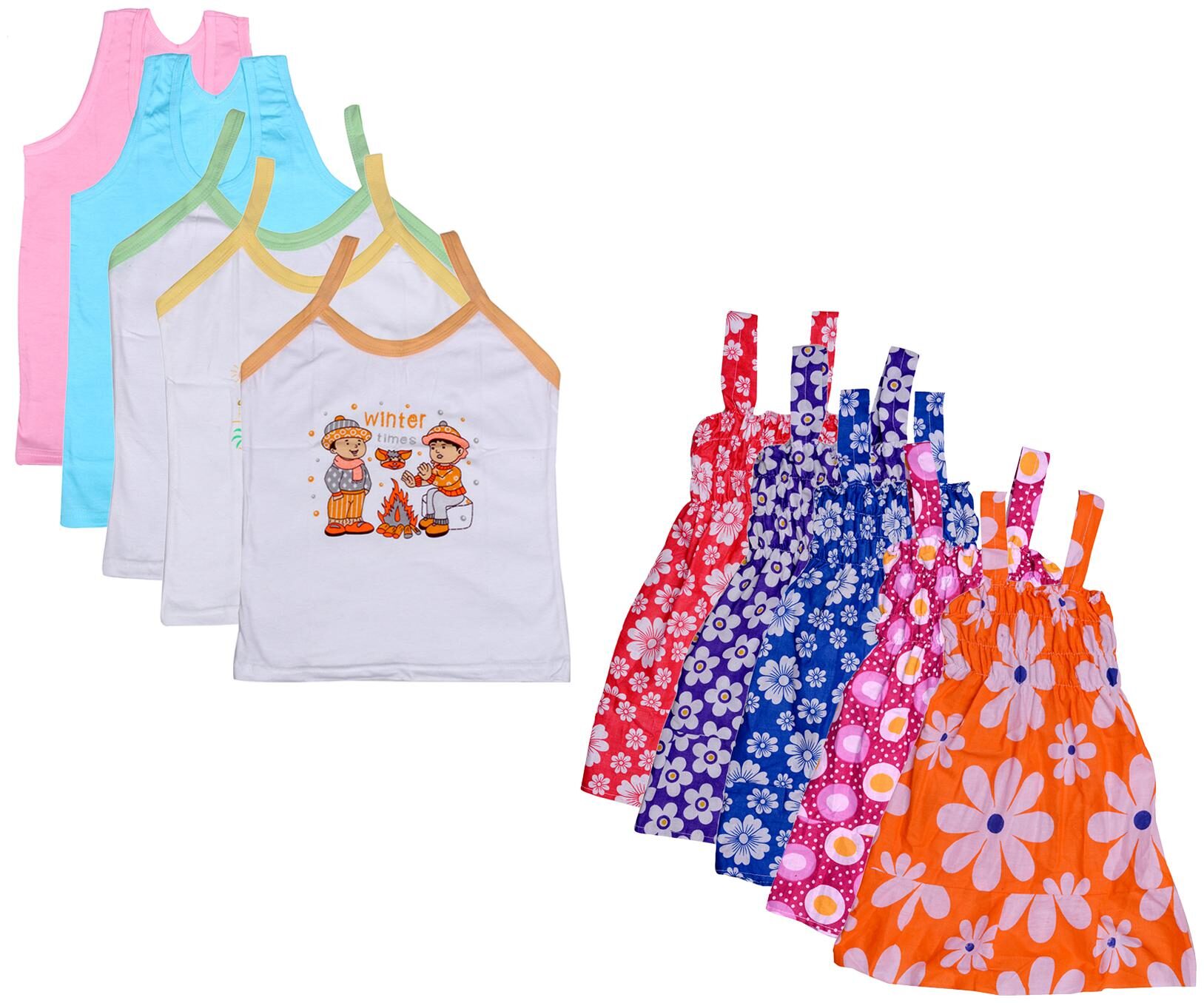 

Indiweaves Girl Cotton Printed Top - Multi