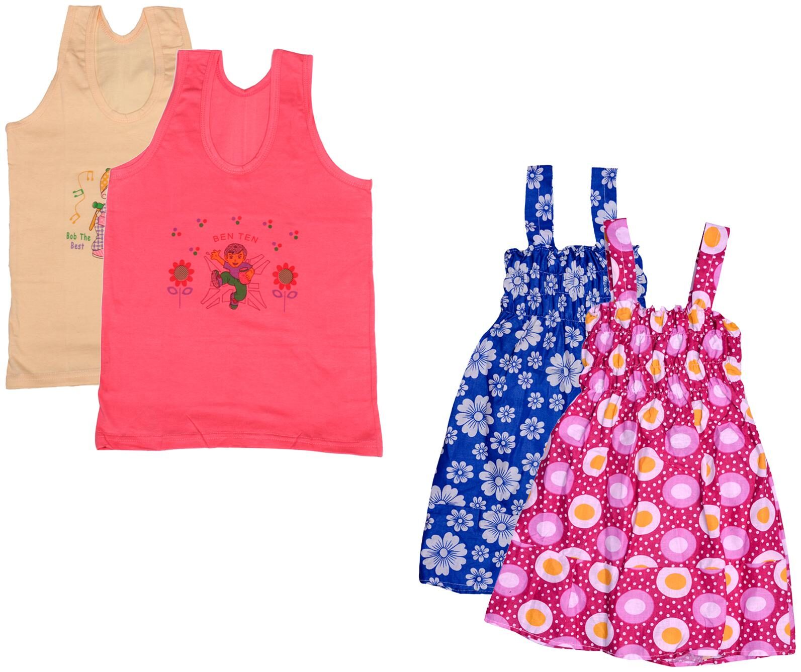 

Indiweaves Girl Cotton Printed Top - Multi