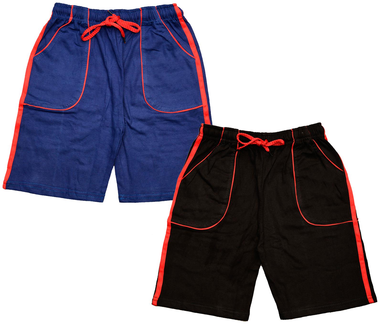 

Indiweaves Boy Solid Shorts 3 4ths - Blue Black