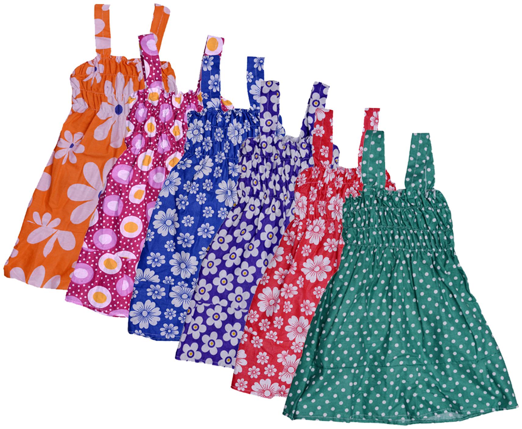 

Indiweaves Baby girl Cotton Printed Princess frock - Multi