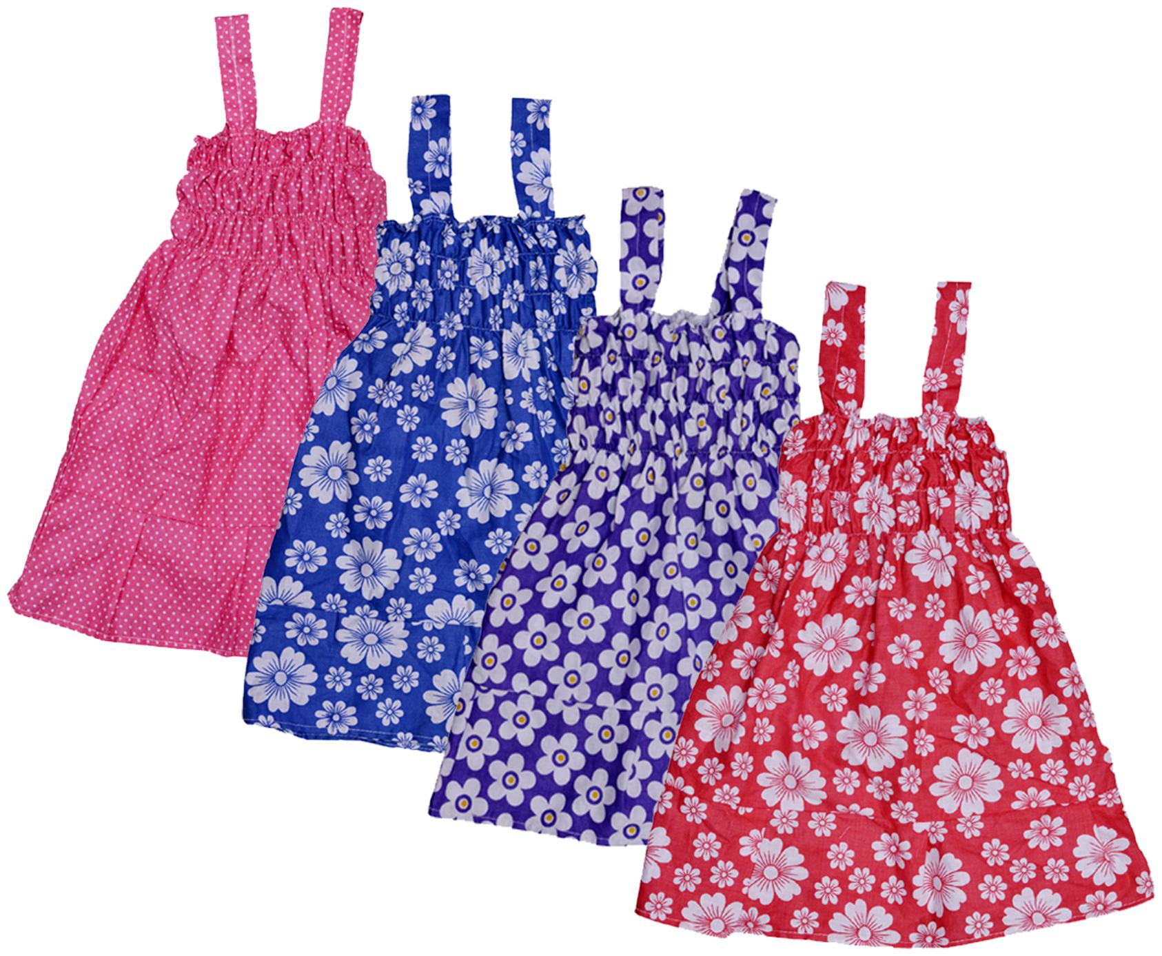 

Indiweaves Baby girl Cotton Printed Princess frock - Multi