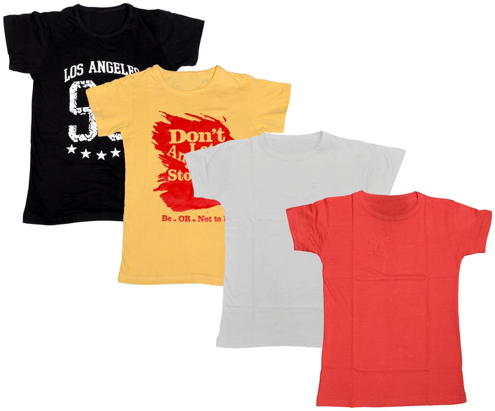 

Indiweaves Boy Cotton Solid T-shirt - Multi