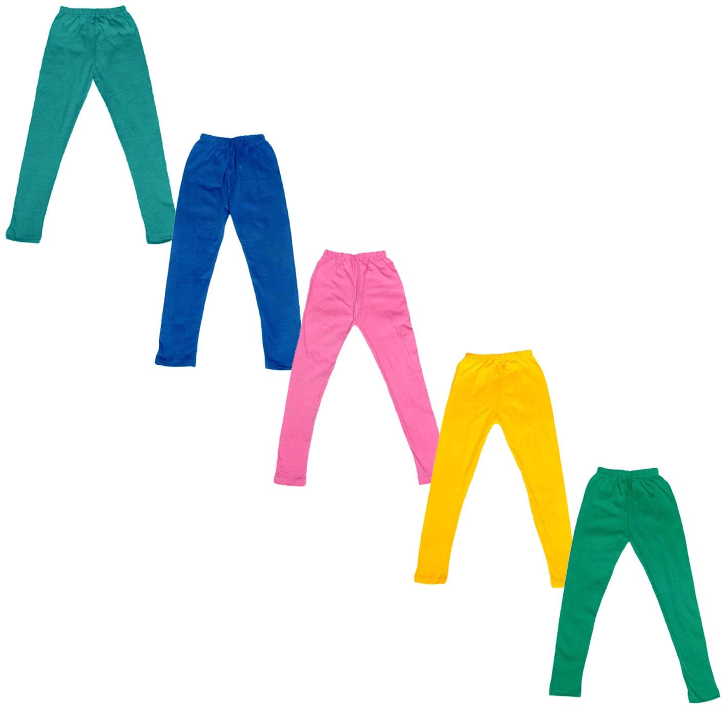 

Indiweaves Baby girl Cotton Solid Leggings - Multi