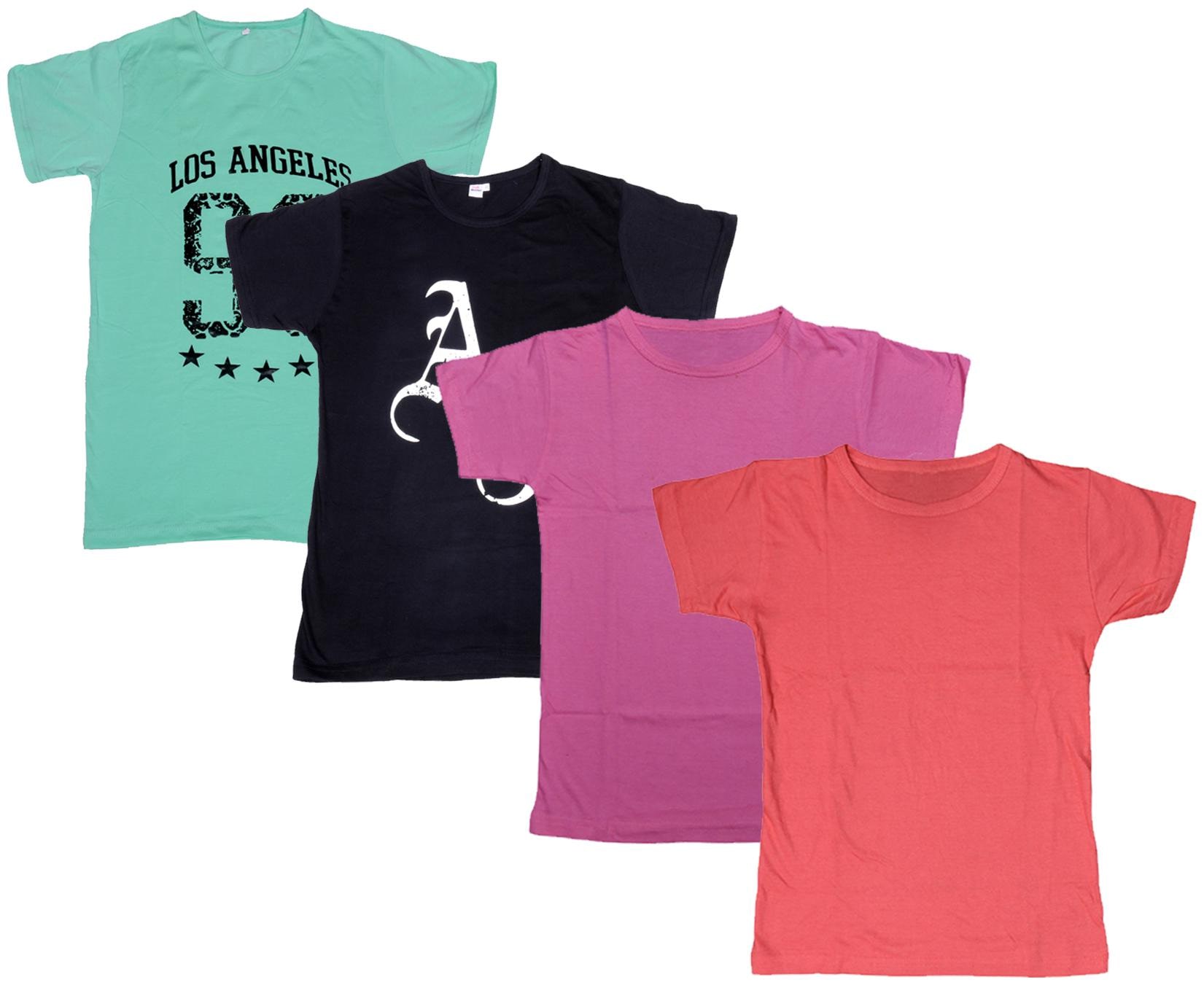

Indiweaves Boy Cotton Solid T-shirt - Multi