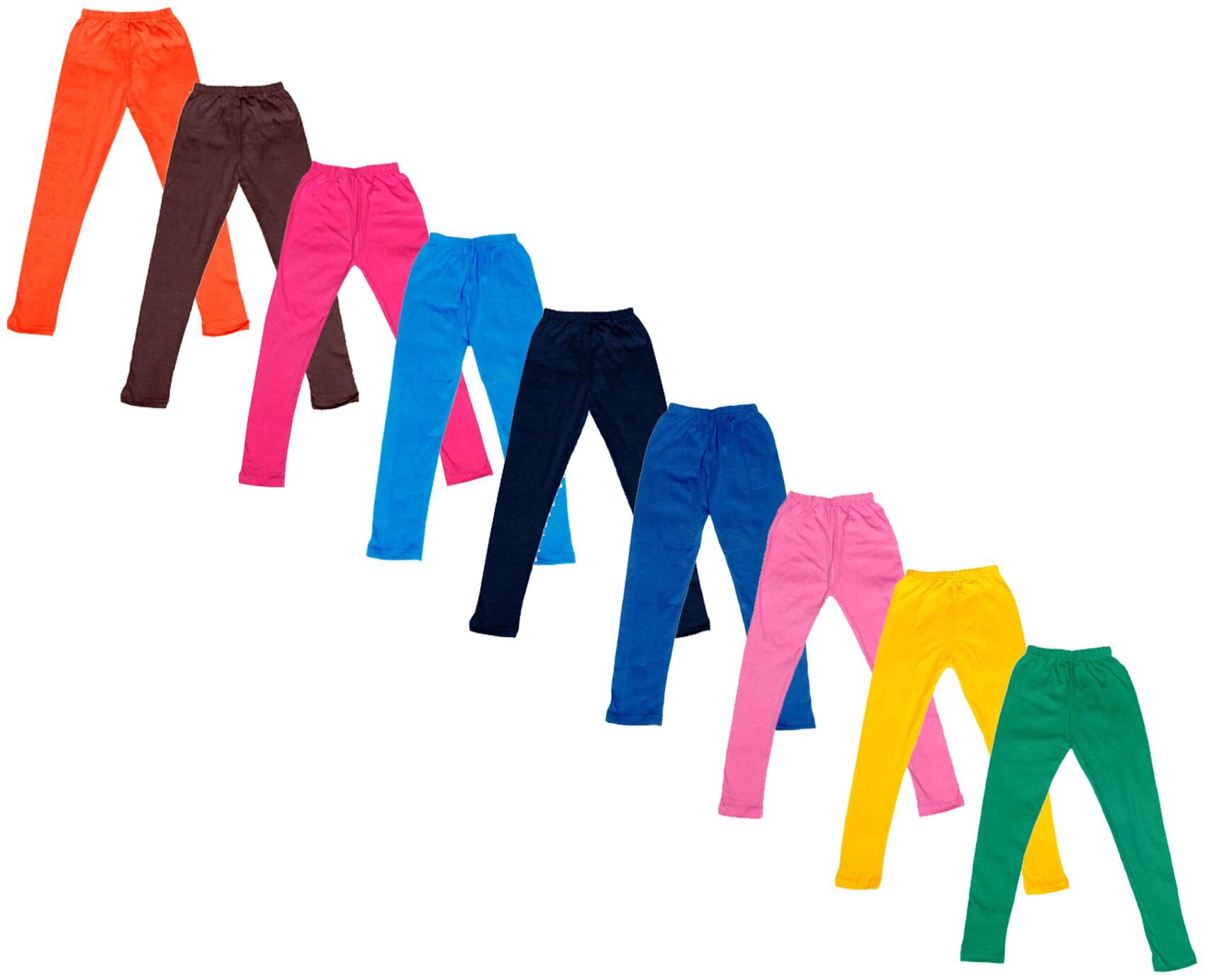 

Indiweaves Baby girl Cotton Solid Leggings - Multi