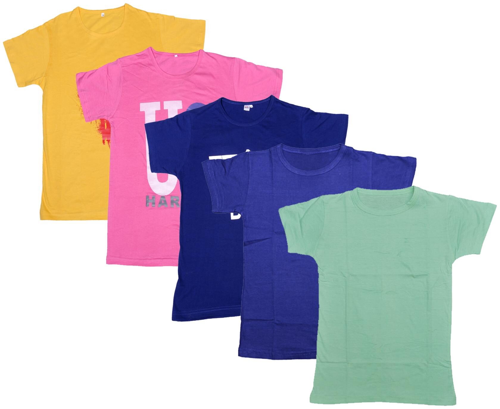

Indiweaves Boy Cotton Solid T-shirt - Multi