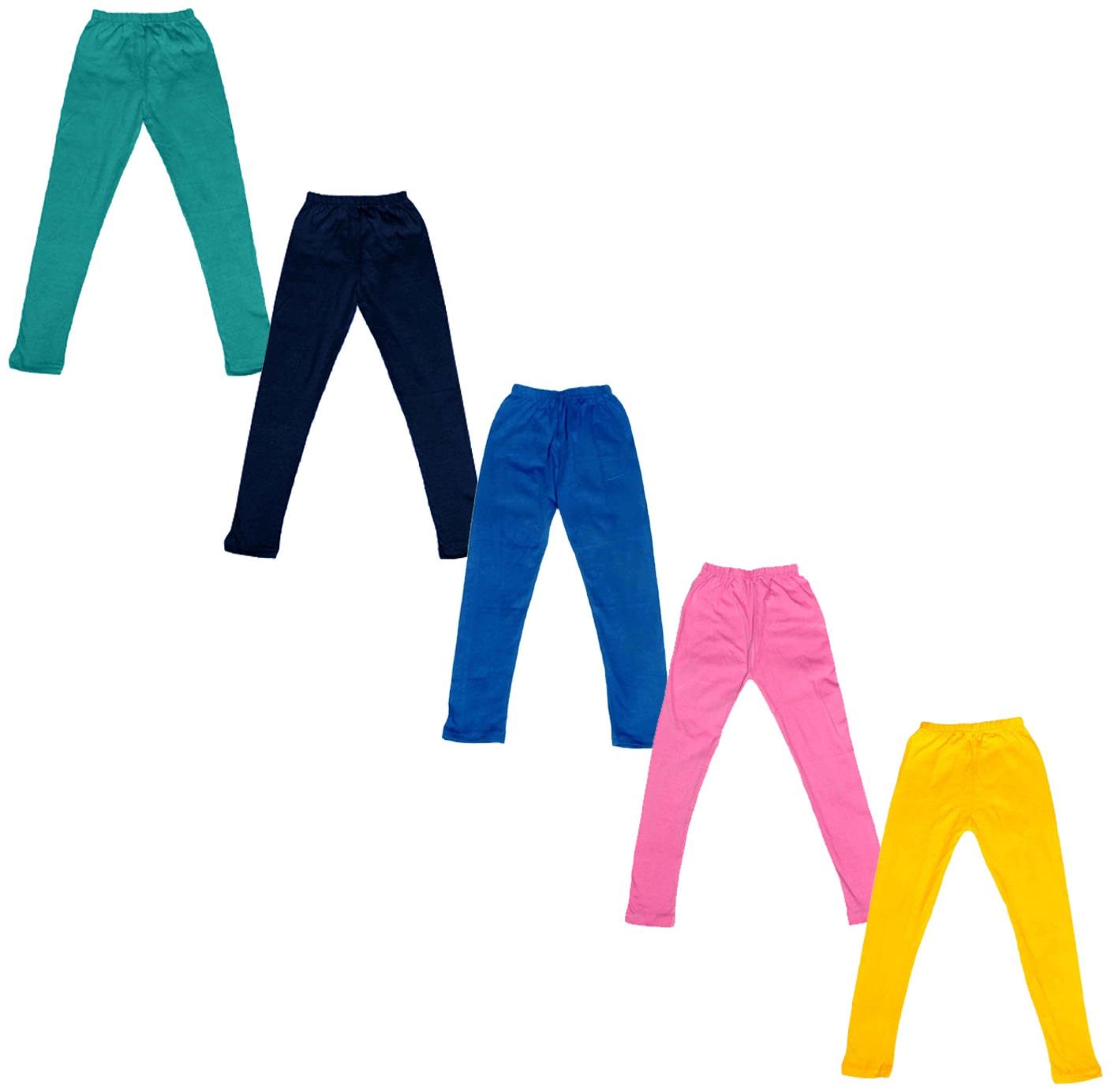 

Indiweaves Baby girl Cotton Solid Leggings - Multi