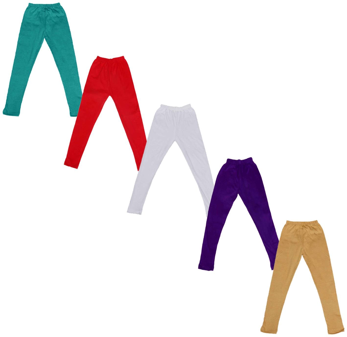 

Indiweaves Baby girl Cotton Solid Leggings - Multi