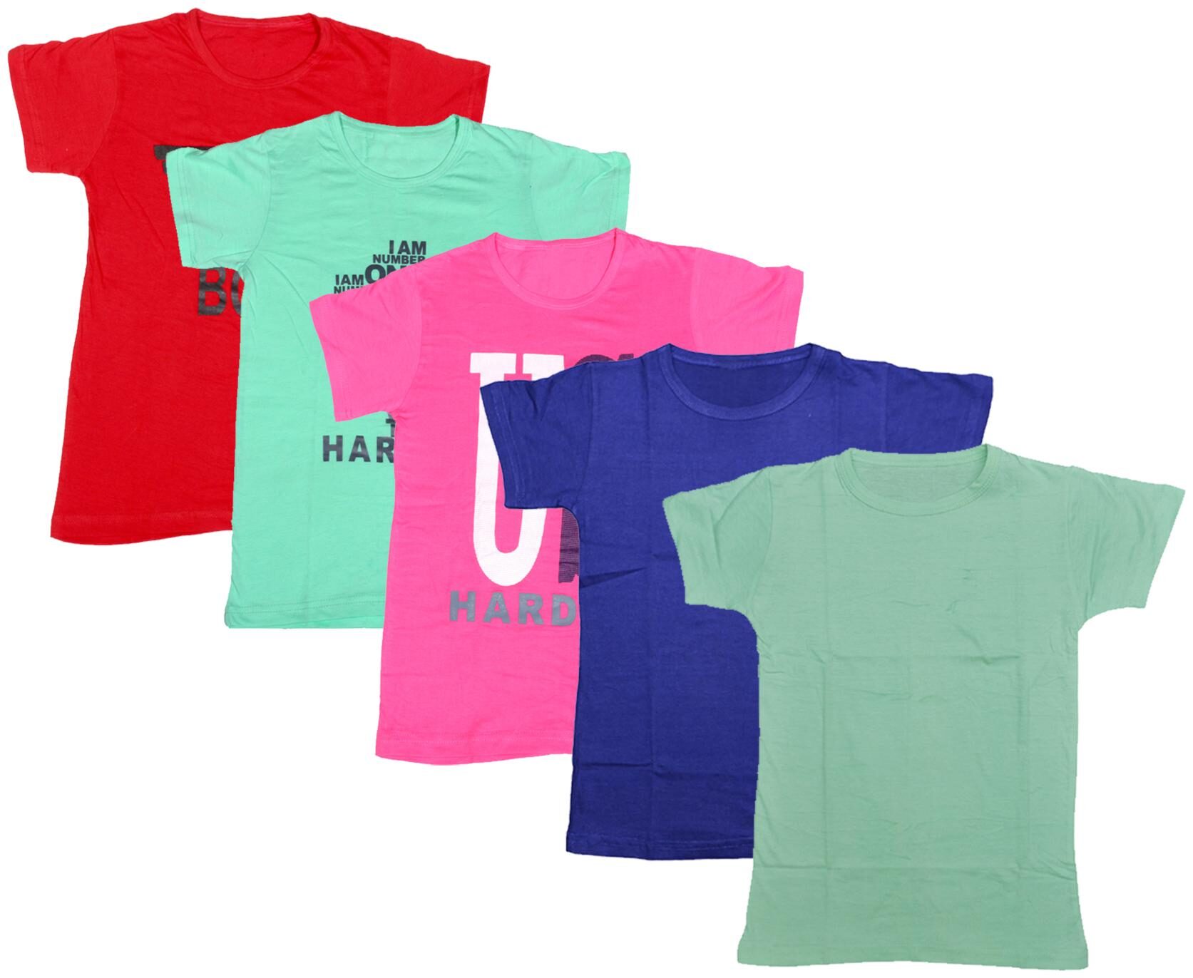 

Indiweaves Boy Cotton Solid T-shirt - Multi