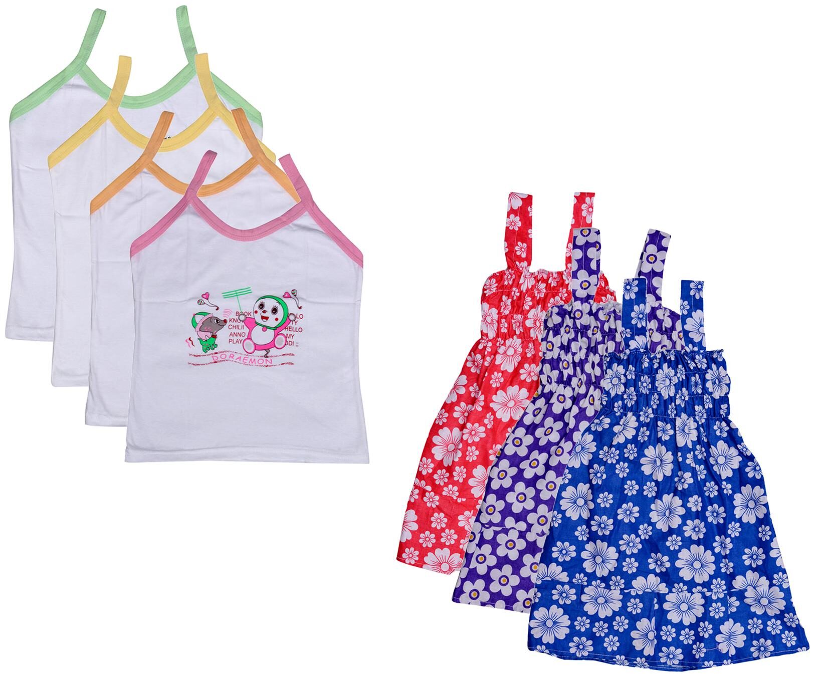 

Indiweaves Girl Cotton Printed Top - Multi