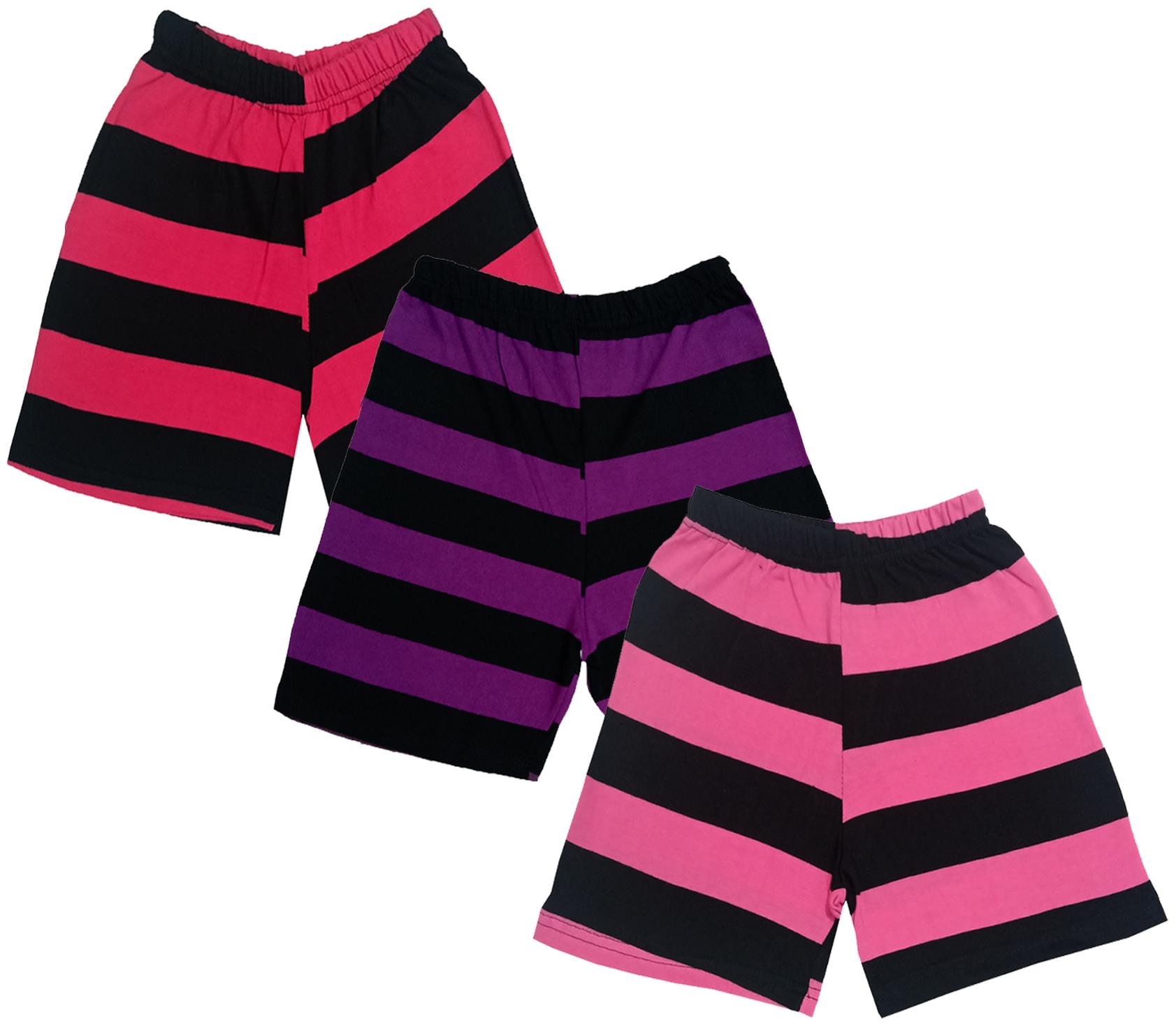 

IndiWeaves Boys Cotton Striped Shorts (Pack of 3) Multi