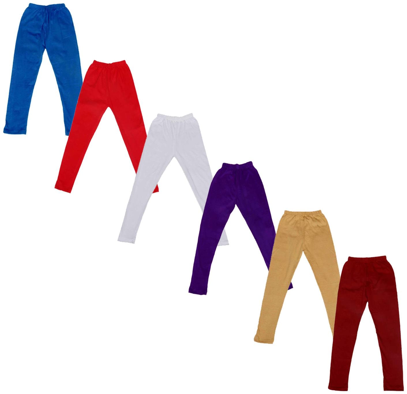 

Indiweaves Baby girl Cotton Solid Leggings - Multi
