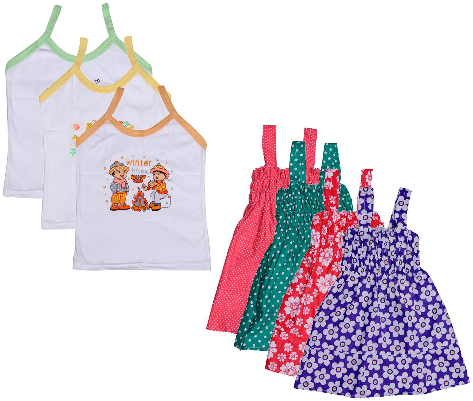 

Indiweaves Girl Cotton Printed Top - Multi