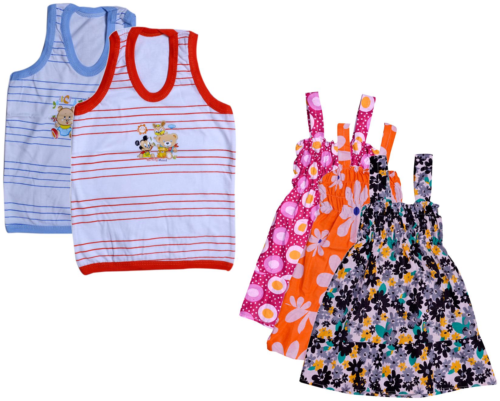 

Indiweaves Girl Cotton Printed Top - Multi