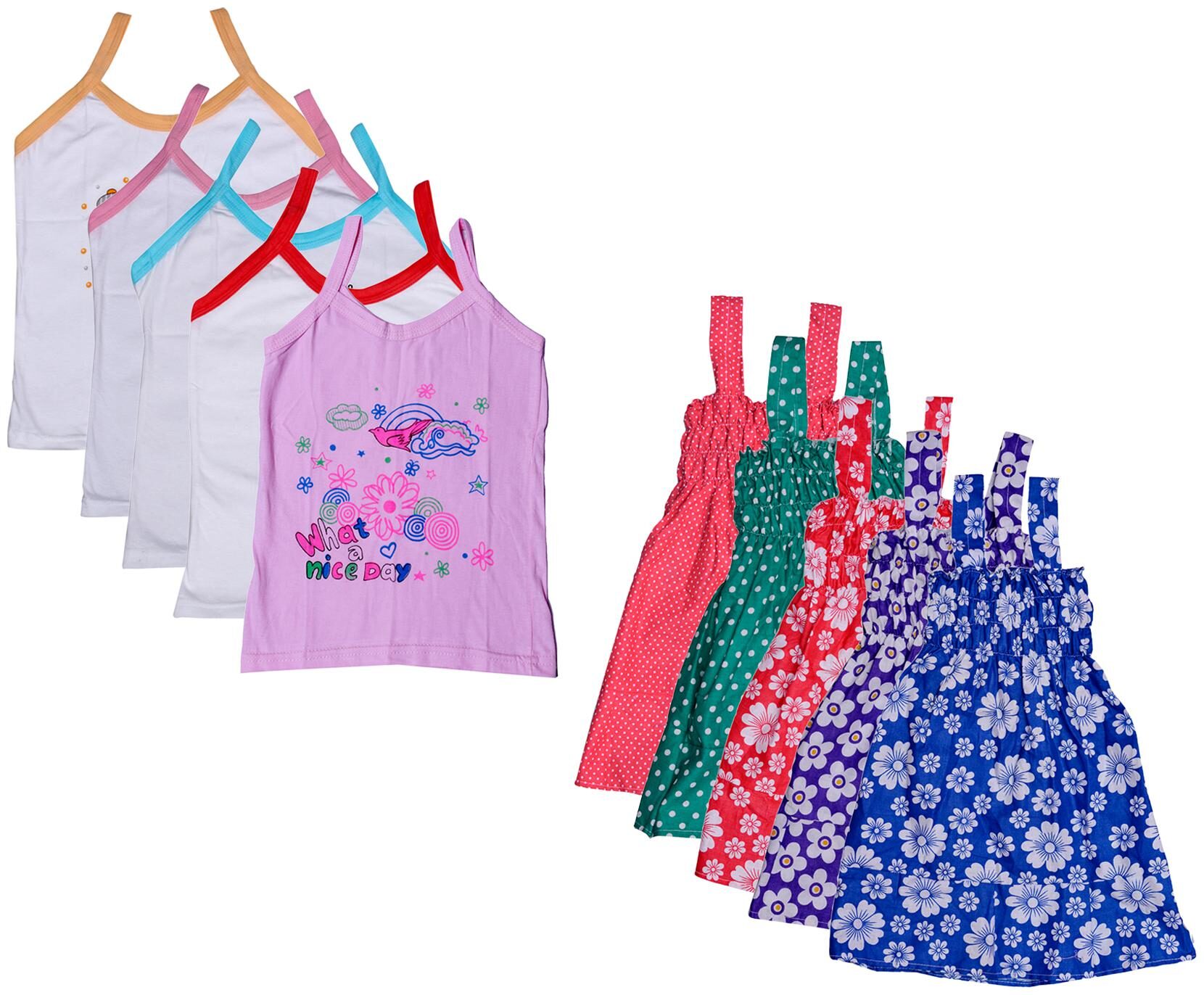 

Indiweaves Girl Cotton Printed Top - Multi