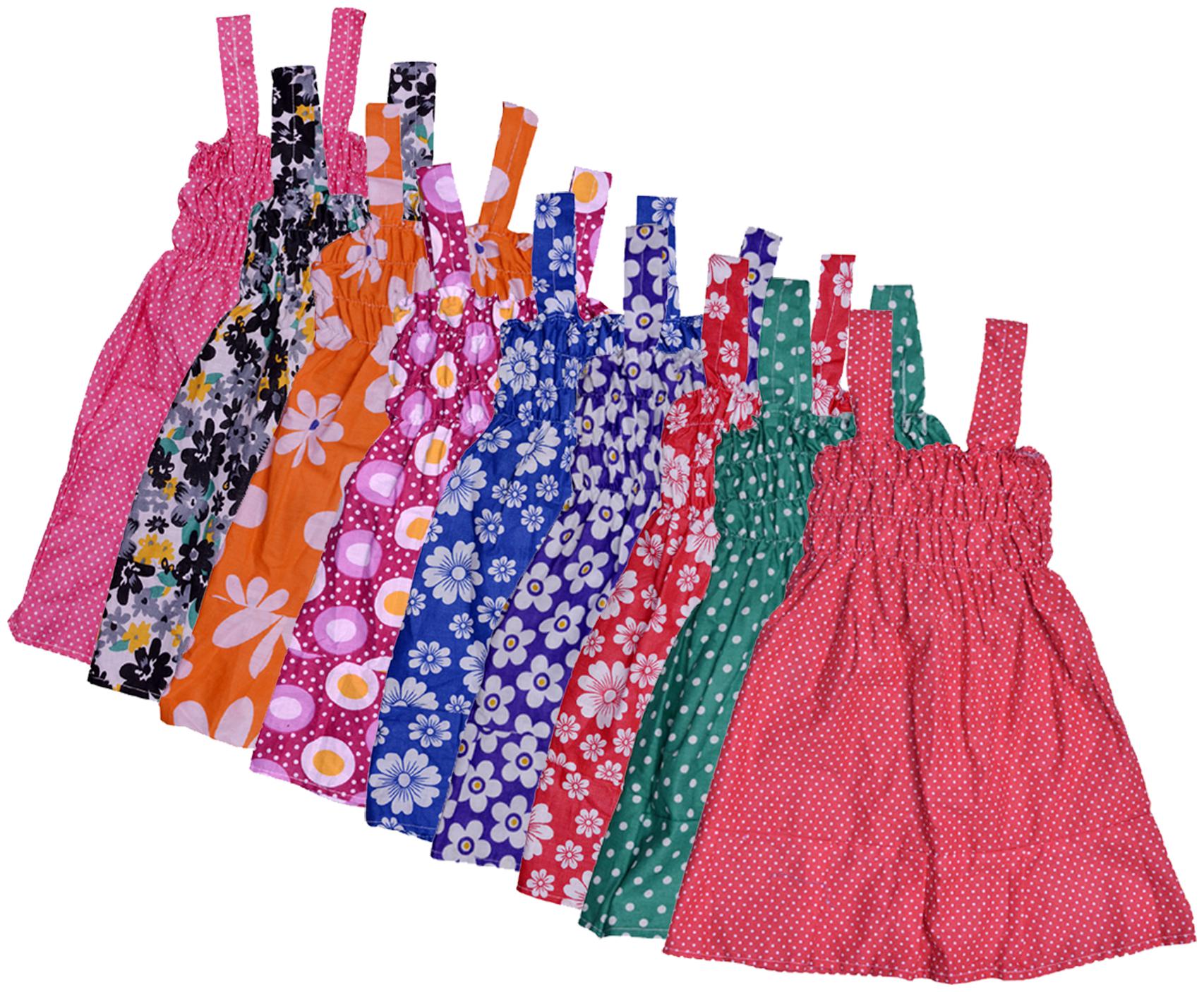 

Indiweaves Baby girl Cotton Printed Princess frock - Multi