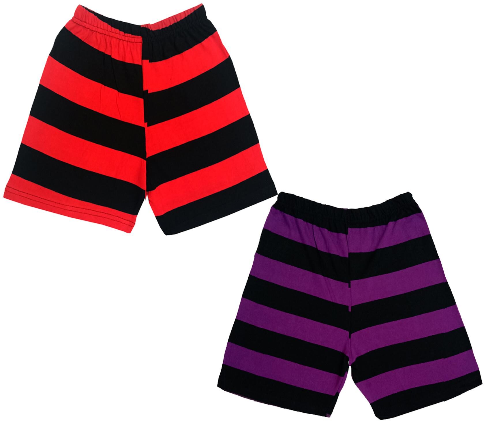 

IndiWeaves Boys Cotton Striped Shorts (Pack of 2) Multi