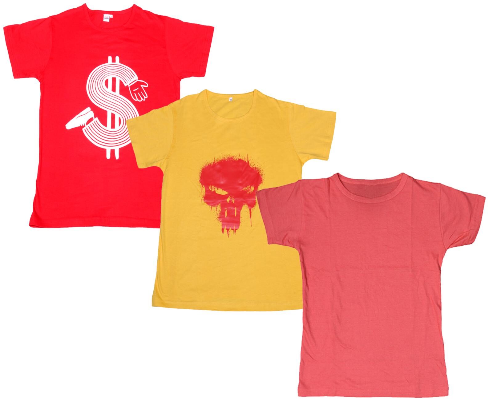 

Indiweaves Boy Cotton Solid T-shirt - Multi